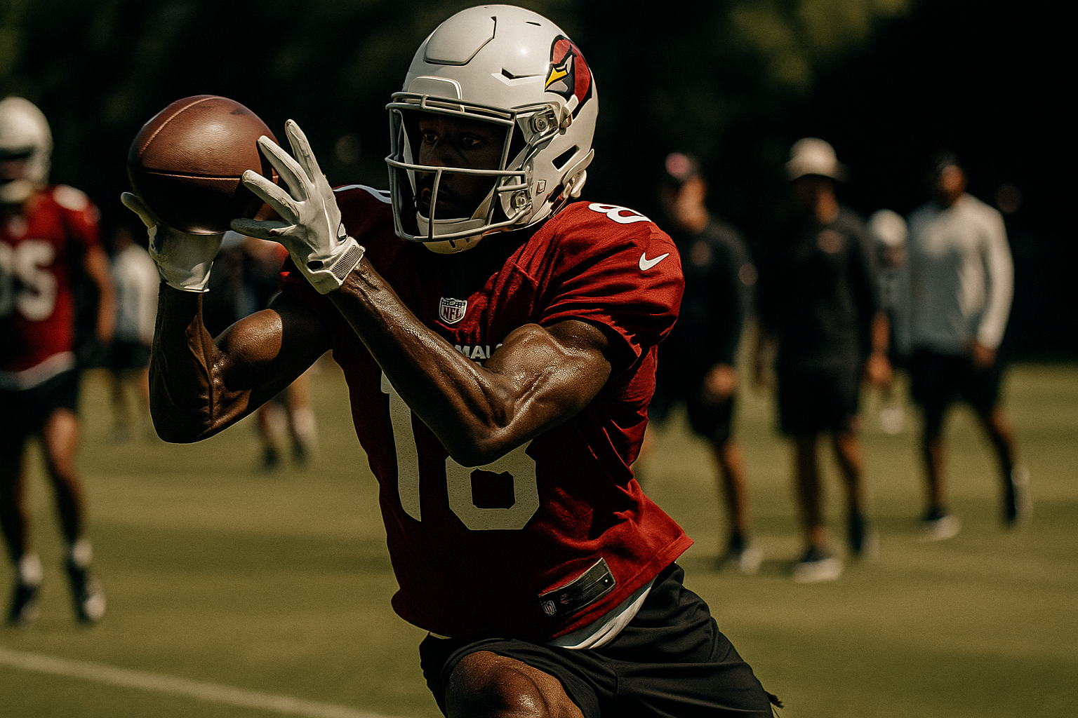 Camp is On: Marvin Harrison Jr. Dazzles as Cardinals Begin 2025 Quest