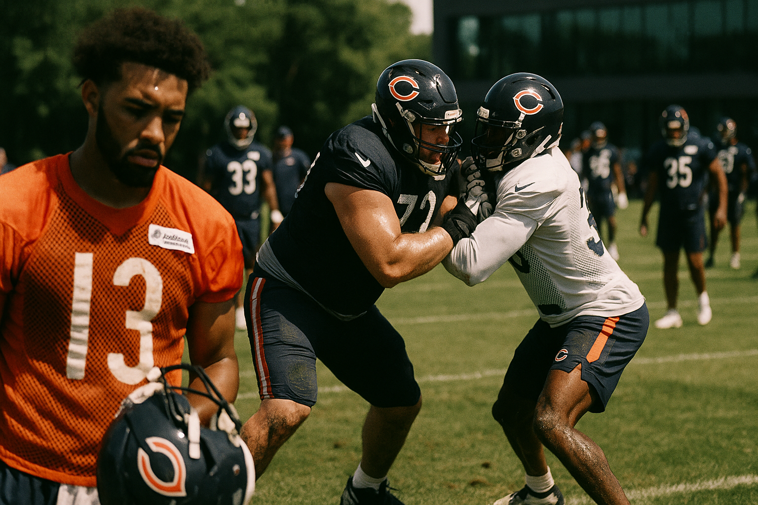 Offensive Jitters and Roster Jolts: Bears Camp Kicks Into High Gear
