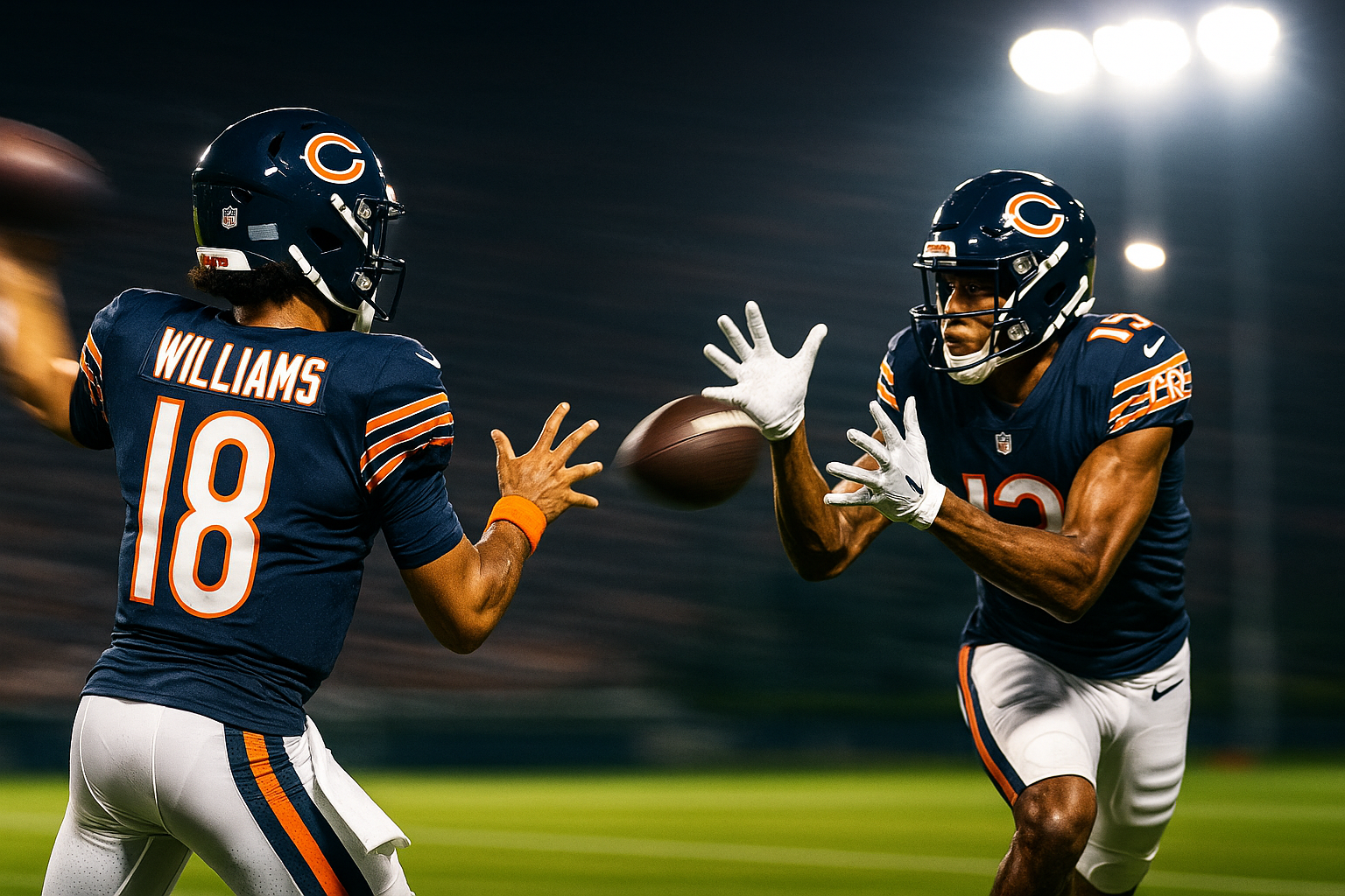 Sparks Fly at Halas Hall as Williams-Odunze Connection Heats Up