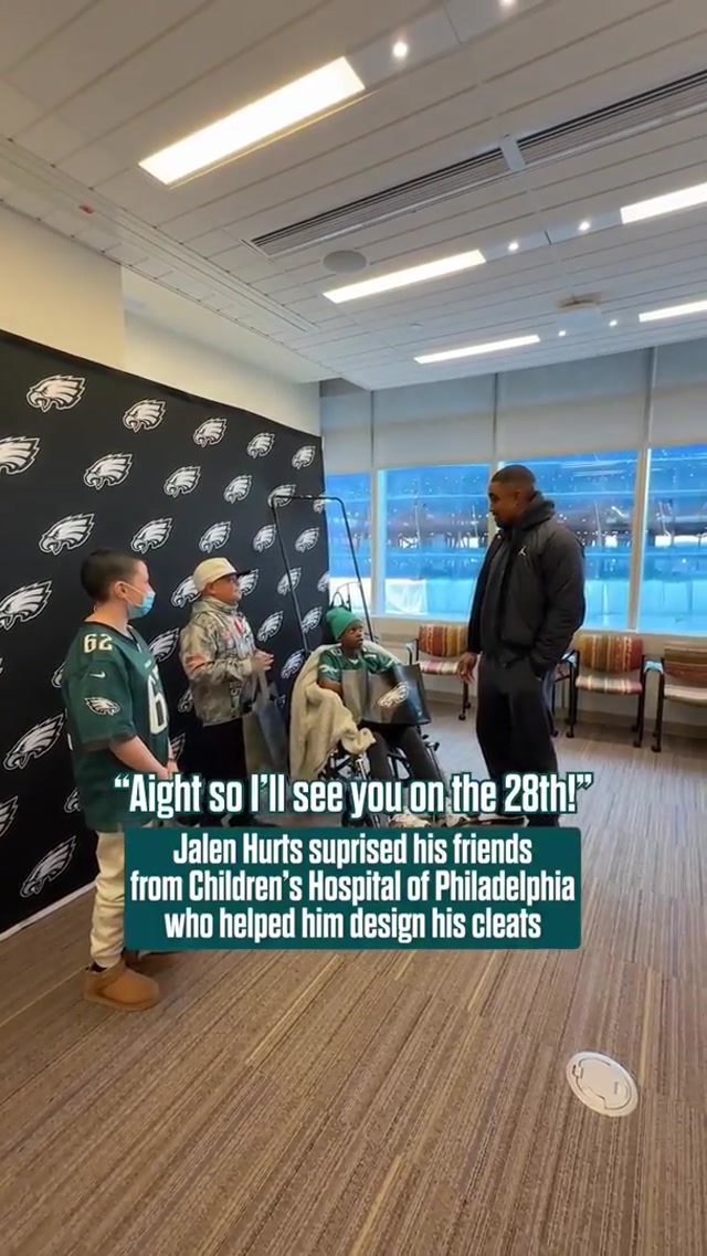 From the drawing board to the sidelines. QB1 surprised his @childrensphila friends with the shoes th