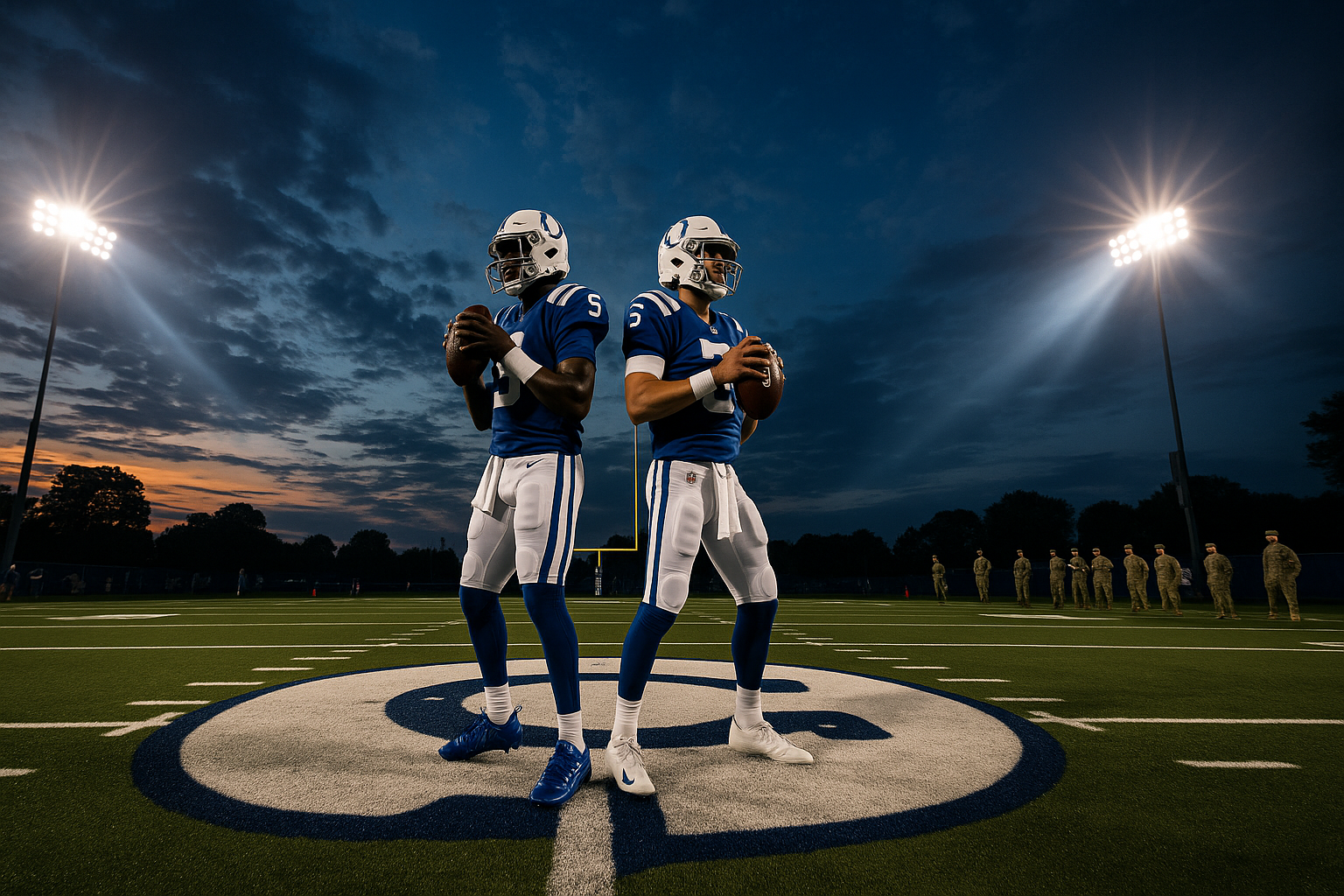 QB Battle Intensifies as Colts Honor Military at Training Camp