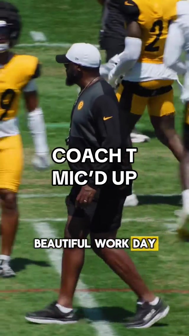 Coach T mic’d up drop‼️😎 #steelers #miketomlin #micdup 