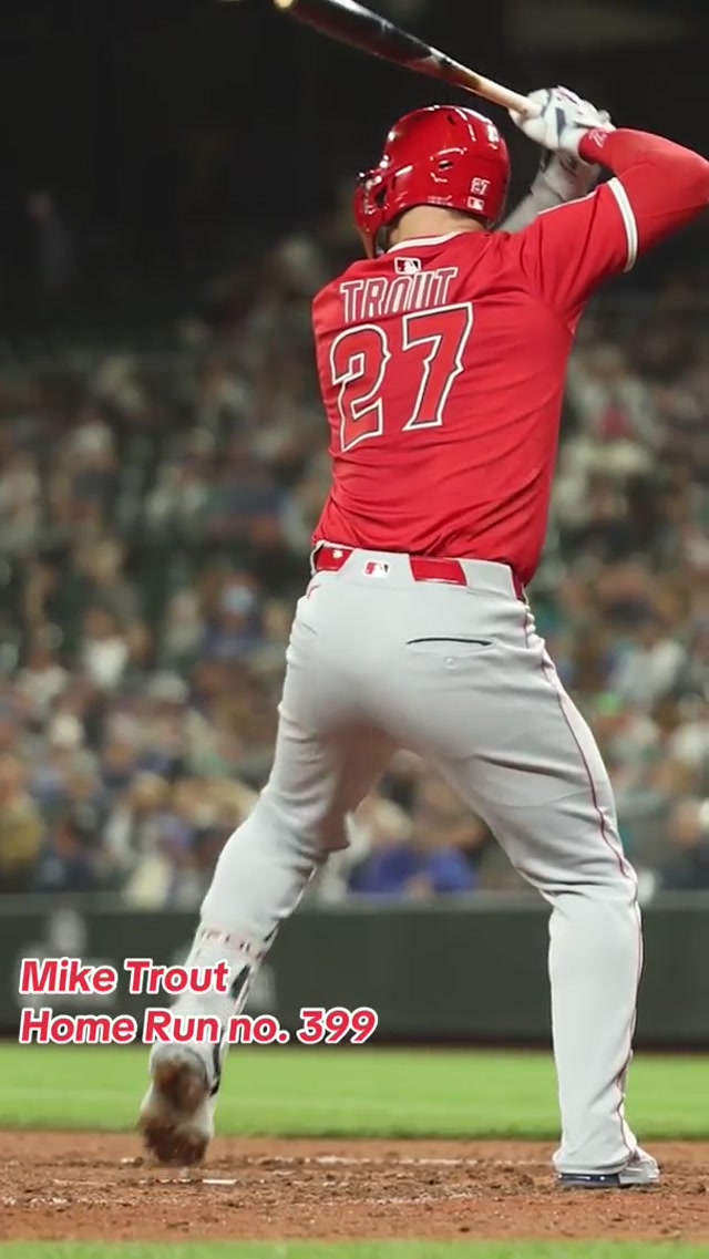 ONE AWAY ☄️ @Mike Trout LAUNCHES THE 399th HOMER OF HIS CAREER! | #mlb #angels #baseball 