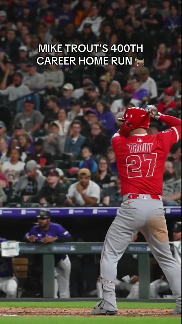 WELCOME TO THE 400 HOME RUNS CLUB @Mike Trout 🐐 | #mlb #angels #baseball #miketrout #homerun 