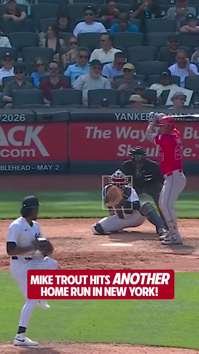 CUE THE MVP CHANTS 🗣️ | #MLB #MikeTrout #homerun #goat 