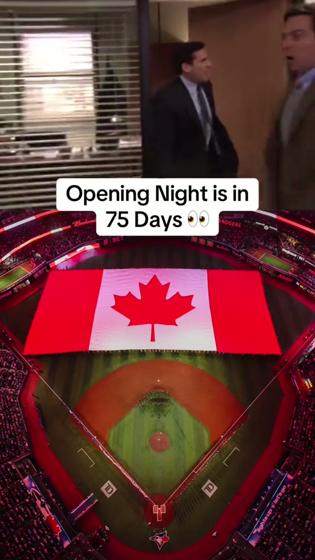 IT’S HAPPENING 😱 #BlueJays #MLB #OpeningNight #TheOffice #MichaelScott 