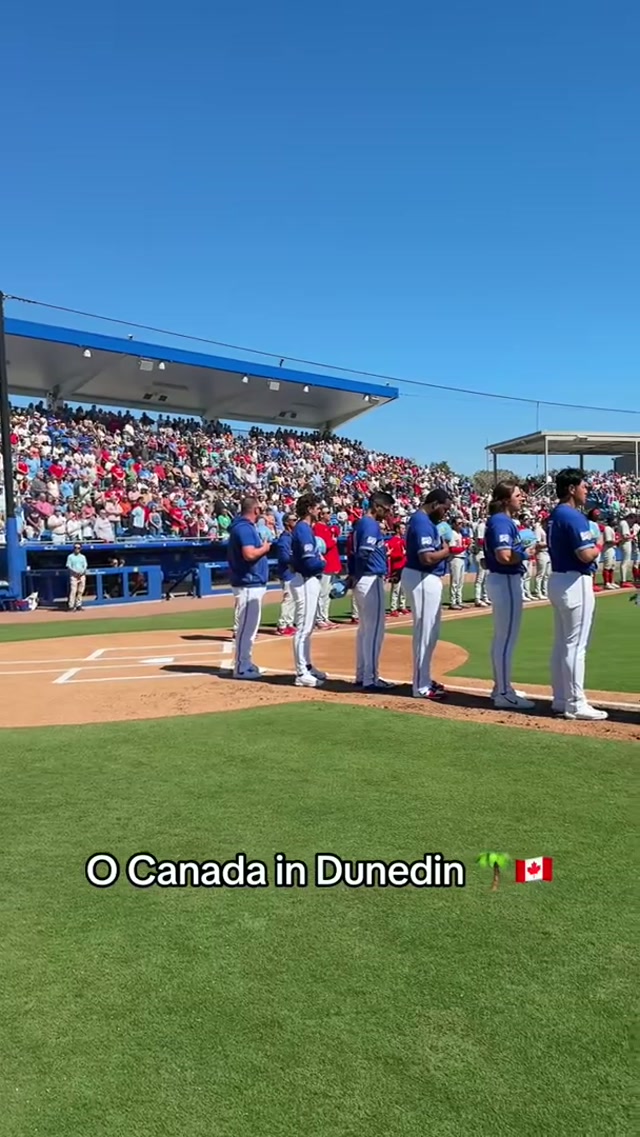The first O Canada of 2026 ❤️ #MLB #BlueJays #SpringTraining #Toronto 