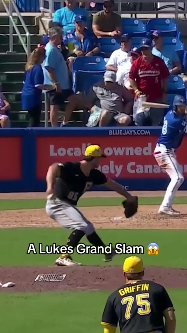 This one left a dent 💥 #MLB #BlueJays #Toronto #NathanLukes #GrandSlam 