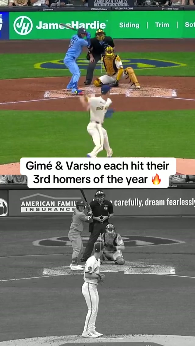 Your team leaders in home runs 🙌 #MLB #BlueJays #AndrésGiménez #DaultonVarsho #BlueJays50 