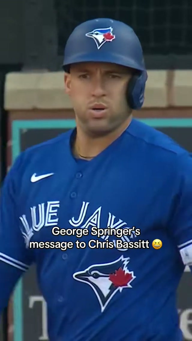 George being George 😂 #MLB #BlueJays #BlueJays50 #GeorgeSpringer #ChrisBassitt 