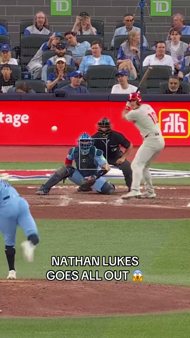 NO QUIT IN NATHAN 😱 #MLB #Toronto #BlueJays #NathanLukes #BlueJays50 