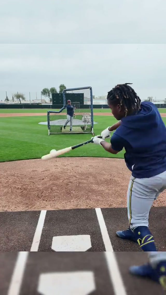 Just 18-year-old super prospect Jesús Made destroying baseballs, nothing to see here #mlb #prospects #baseball #brewers