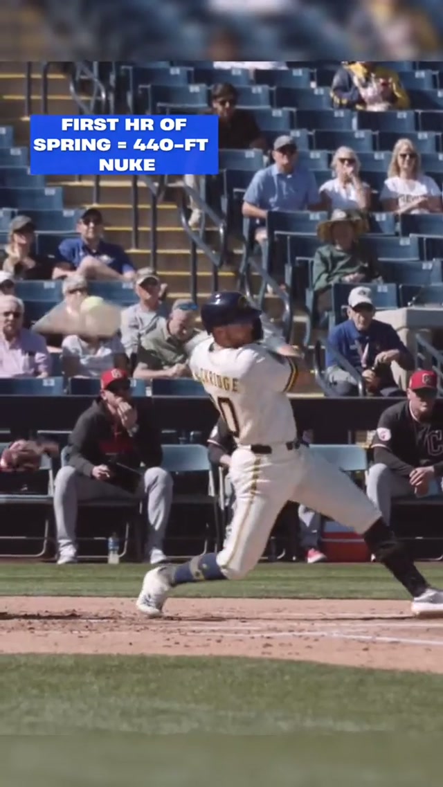 My goodness Brandon Lockridge destroyed that ball #mlb #springtraining #brewers