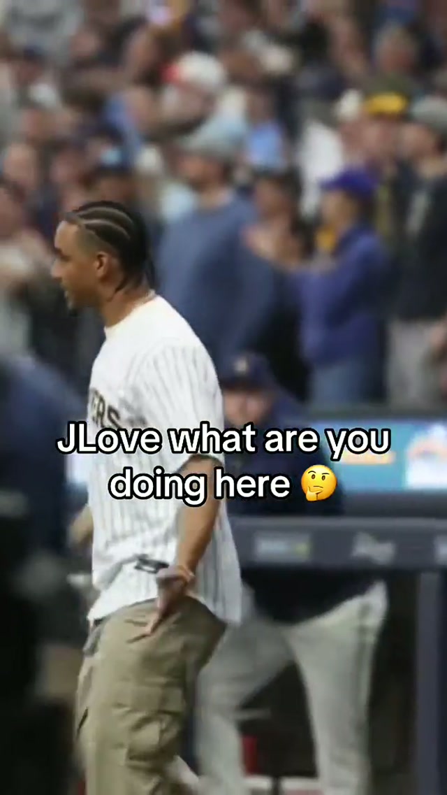 @Green Bay Packers QB1 Jordan Love traded his football for a baseball to throw the season’s first pitch! #brewers #packers #jordanlove #milwaukee #mlbopeningday 