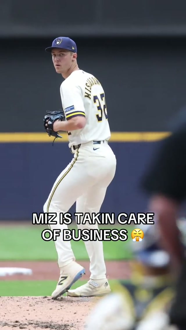 And that's on throwing 57 +100mph pitches today #themiz #misiorowski #fastball #mlb #brewers 