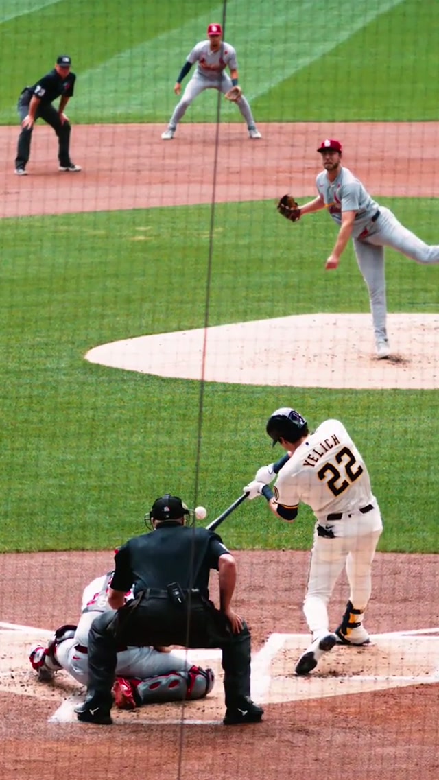 Baseball is even more beautiful in slow motion #mlb #baseball #slowmo #cinema #brewers