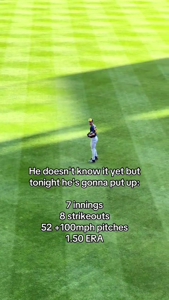 Casual day for The Miz 😤 #jacobmisiorowski #pitching #hedoesntknowityet #brewers #themiz 