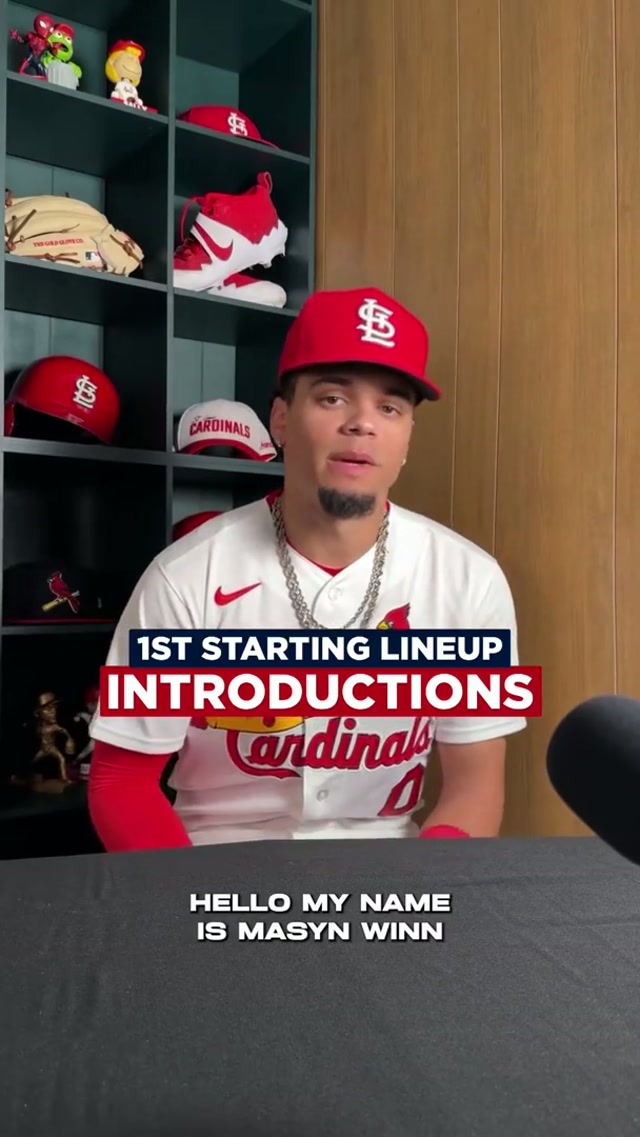 WE PLAY A BASEBALL GAME TODAY AND THIS IS THE STARTING LINEUP 🌴⚾️ #baseball #mlb #springtraining #cardinals