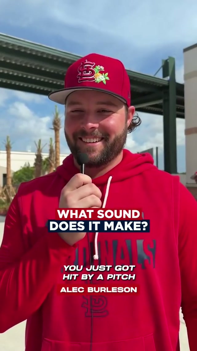 fun fact: Yohel Pozo has never been hit by a pitch in the majors. but at least we know what it would sound like if he did. #baseball #mlb #cardinals 