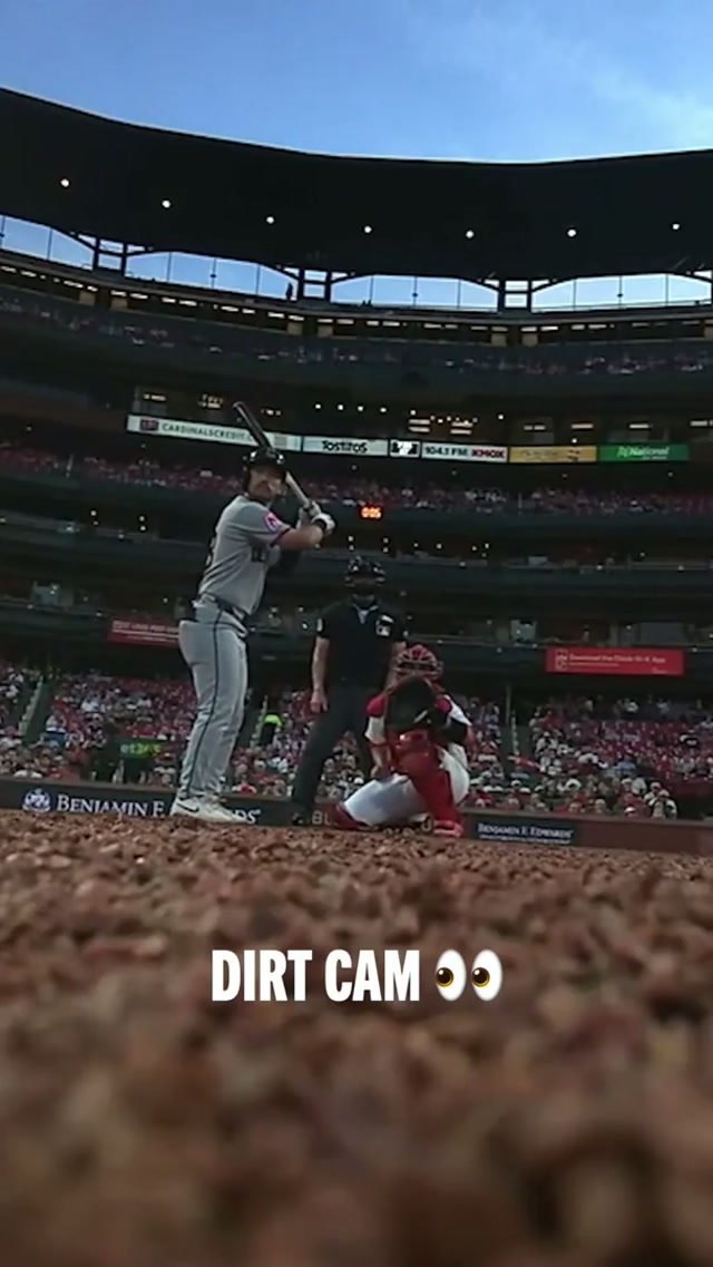 crazy that they can play baseball with the cameraman lying there #baseball #mlb #cardinals #camera