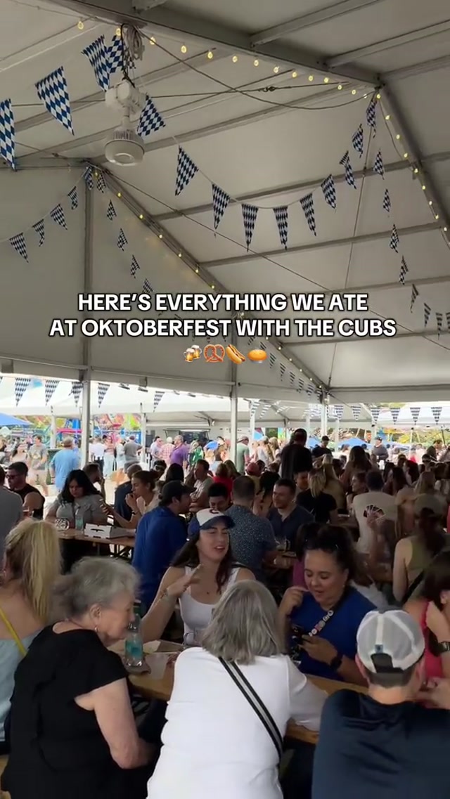 ate our way through Oktoberfest With the Cubs! 🍻 #cubs #oktoberfest #chicago #thingstodoinchicago 