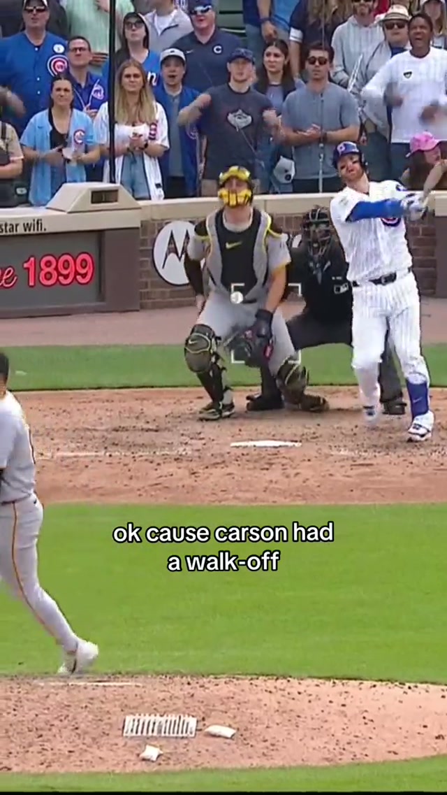 CUE UP GO CUBS GO, CARSON. #cubs #mlb 
