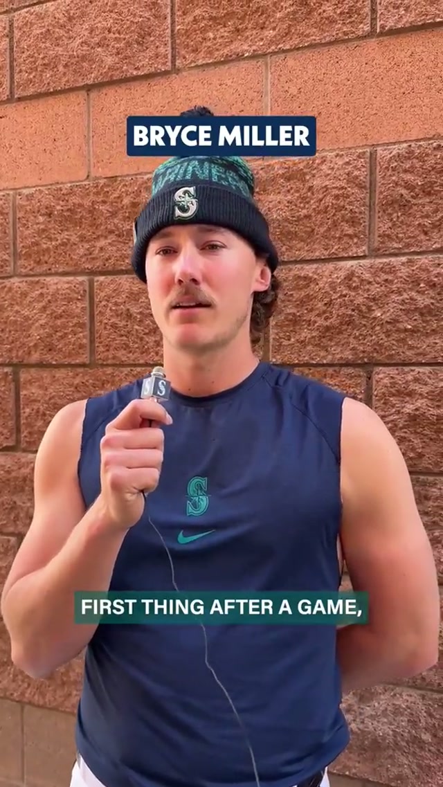 Postgame routine ✨revealed✨ #MLB #TridentsUp #Mariners 