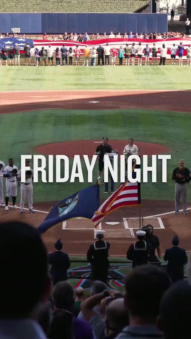 Friday night lights 🤝 Baseball = perfect start to the ‘26 season ⚾️ 

Grab your 🎟️ today 
#MiamiMarlins #Marlins #OpeningDay 