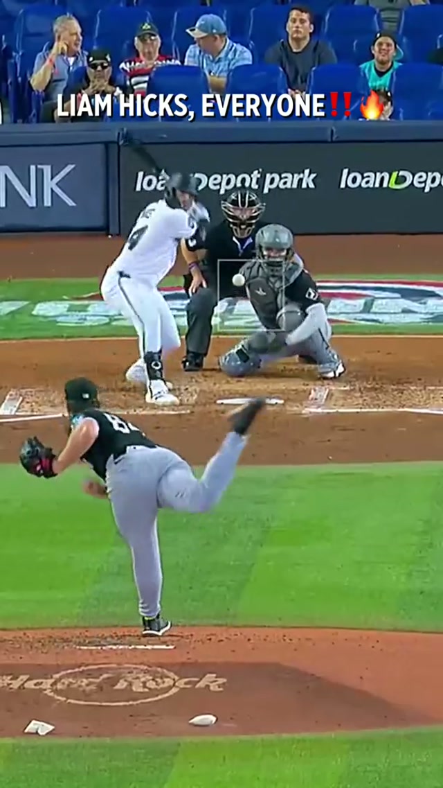 Liam Hicks is like, really good at baseball btw 
#mlb #marlins #liamhicks 