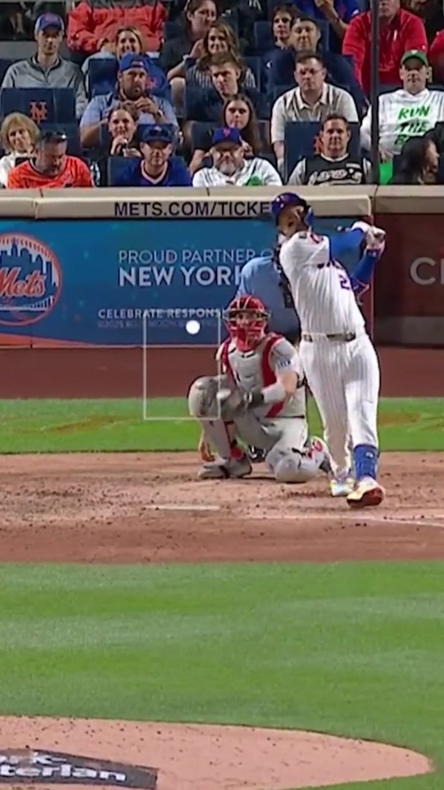 Mark Vientos launched his farthest homer of 2025! #markvientos #mets #mlb 