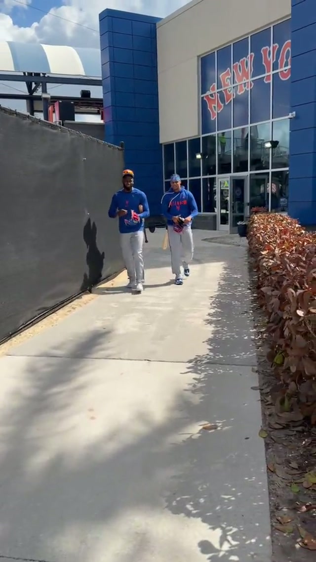 Juan Soto and Luis Robert Jr. are here 👀 #mets #lgm #springtraining #mlb #juansoto 