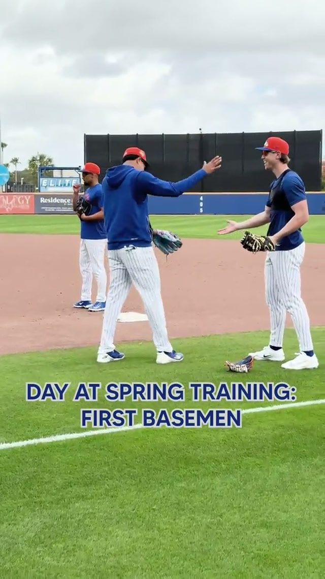 Spend a day with the first basemen at Spring Training! 🌴⚾️ #mets #firstbaseman #springtraining #baseball 