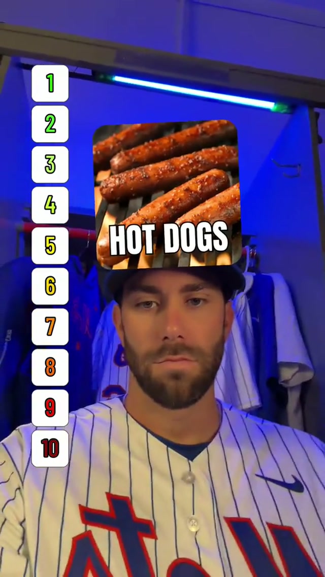 David Peterson blind ranking BBQ foods 🥩🌭 #mets #springtraining #barbecue #bbq #blindranking 