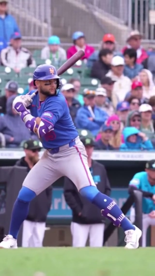 Bo Bichette’s first home run in the orange and blue! 🔥 #mets #springtraining #homerun #bobichette #lgm 