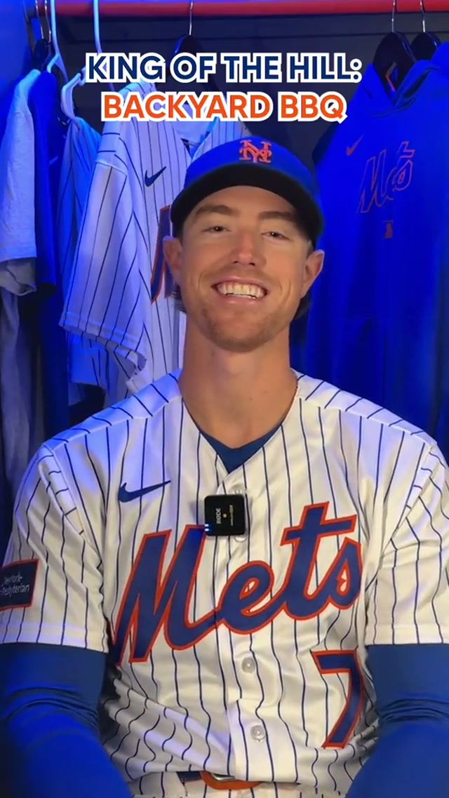 Are you going to Brett Baty's BBQ? 🍔 #brettbaty #mets #kingofthehill 