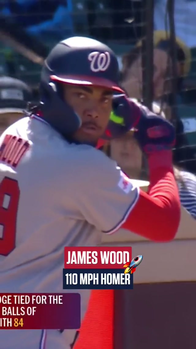 AYYEEEE JAMES WOOD HOME RUN 🗣️🗣️🗣️ #mlb #baseball #homerun #washingtonnationals 