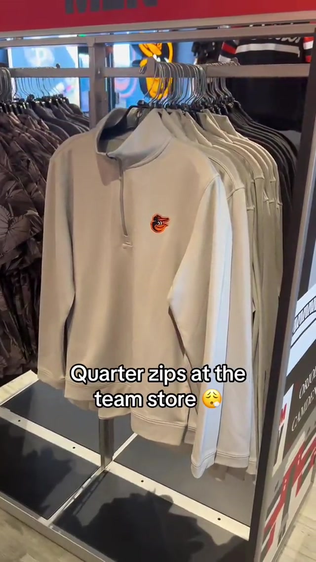 so elegant and classy #orioles #teamstore #blackfriday #quarterzip #merch 