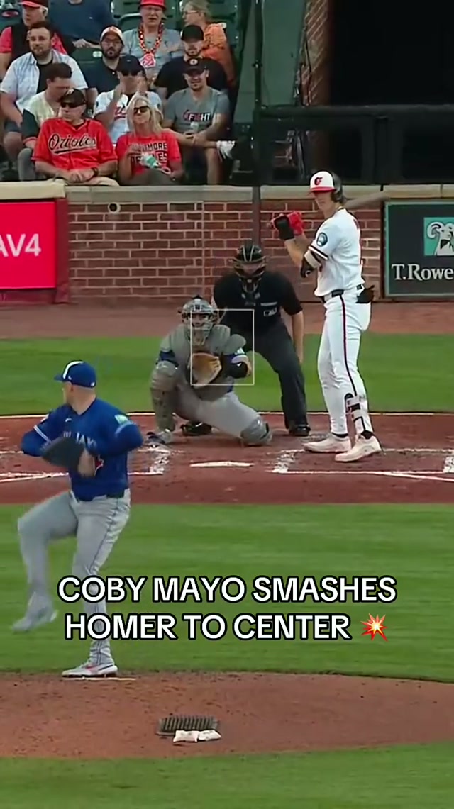 That ball had some m̶u̶s̶t̶a̶r̶d̶ Mayo on it #orioles #baseball #homerun #mayo 