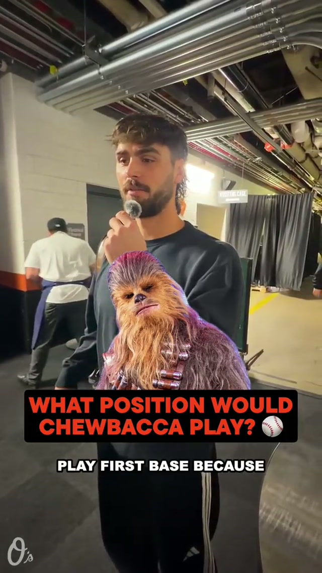 Chewbacca, utility guy.

#starwars #orioles #baseball #chewbacca #mlb 