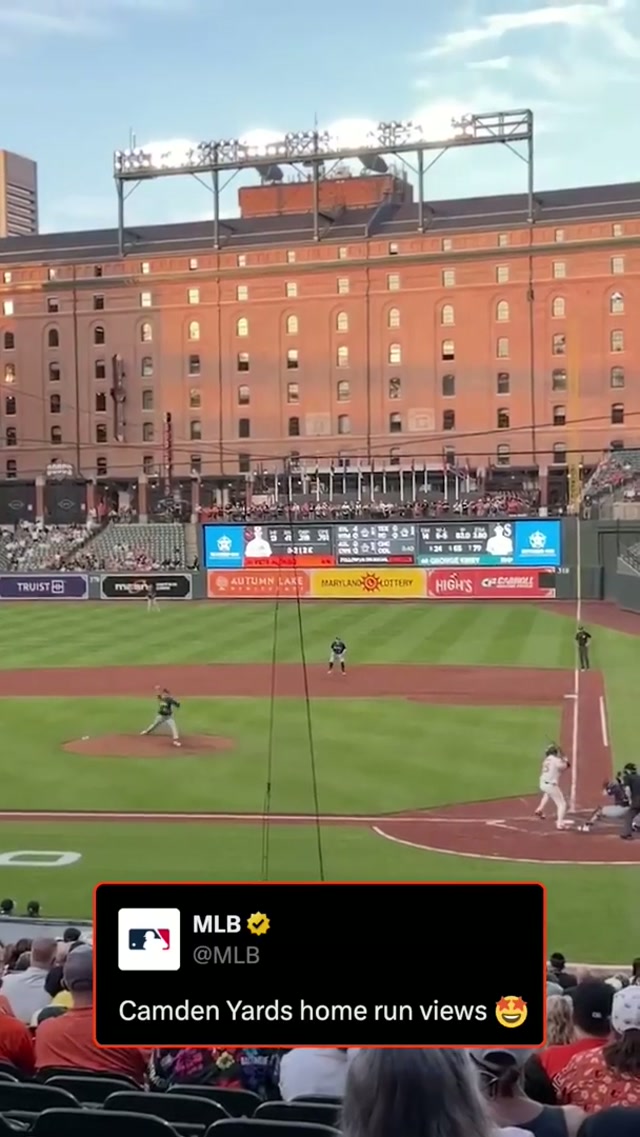 The best views in baseball 😍🏟️ #homerun #orioles #mlb #baseball #baltimore 