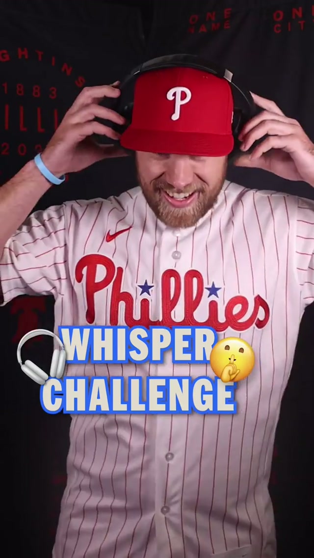 ooohhh… you almost had it 😂 #mlb #phillies #whisperchallenge #headphonechallenge