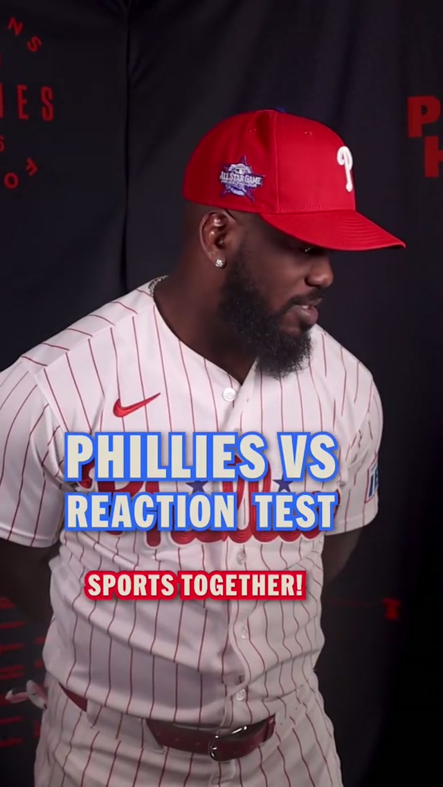Oooooo you got to be quicker than that 😂 #MLB #Phillies #ReactionTest 