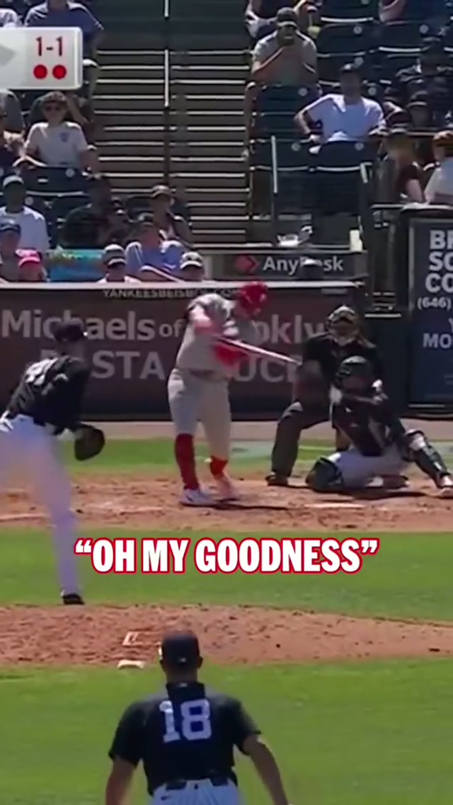 the man was too stunned to speak 😂 #MLB #Phillies #KyleSchwarber #Schwarbomb