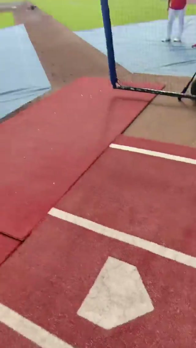 Take a round of BP with Adolis Garcia! #metaglasses #battingpractice #mlb 