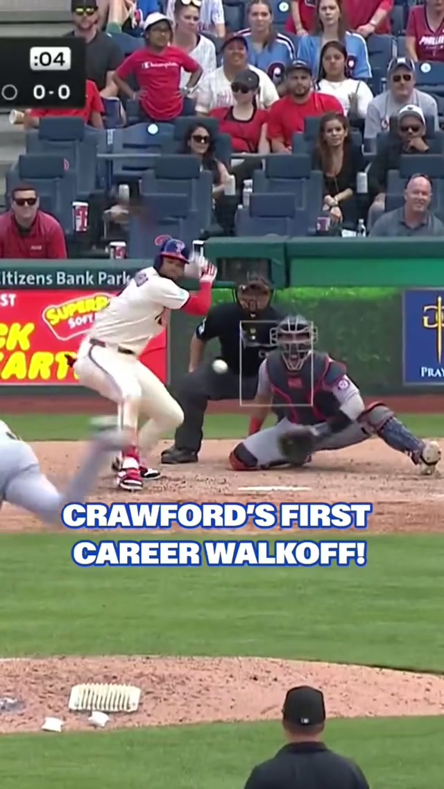 JUST CRAWFORD YOU ARE CLUTCH! #mlb #phillies #walkoff 
