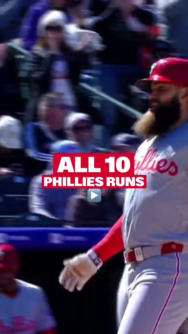 All 10 runs from today’s W in Colorado 🔥 #phillies #mlb #ringthebell 