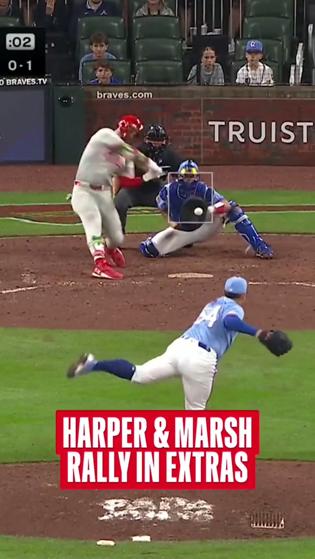 THAT’S CLUTCH #MLB #Phillies #BryceHarper #BrandonMarsh 