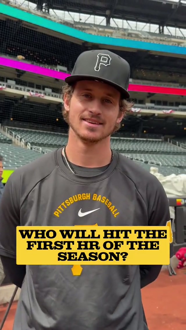 Who will hit the first HR of the season? 🤔 #pirates #mlb #pittsburgh #oneilcruz 