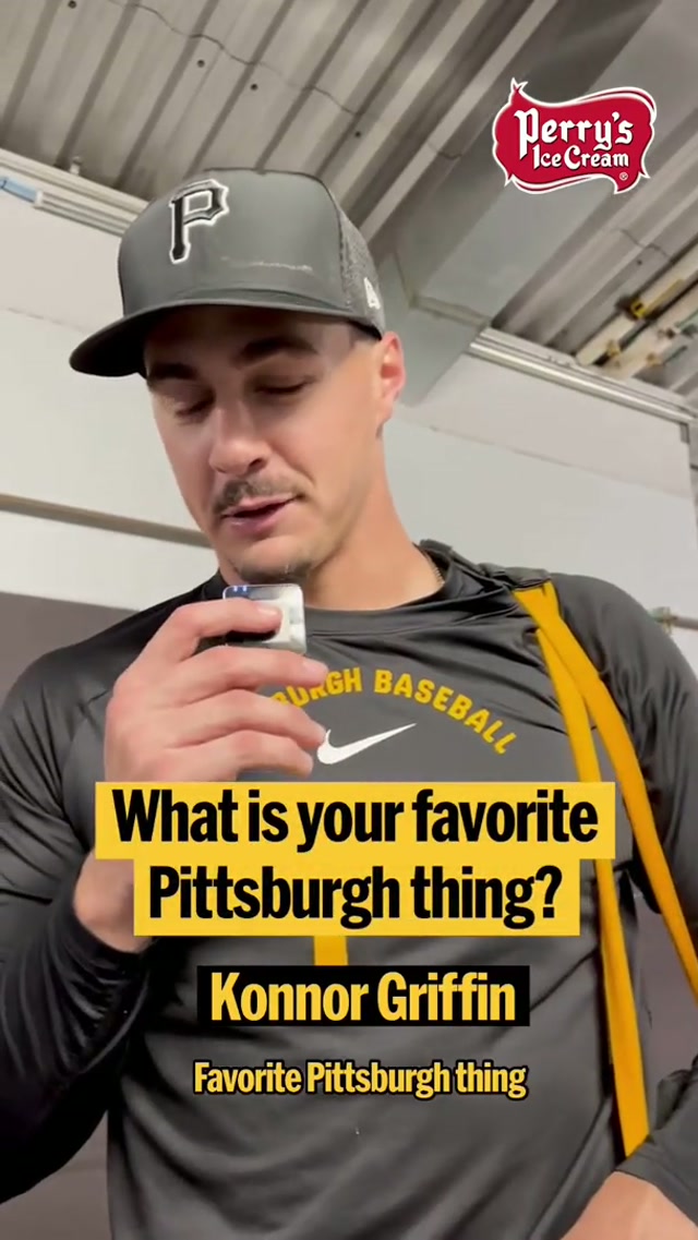 In honor of 412 day, we asked some of the guys what their favorite Pittsburgh thing is! #pittsburgh #pirates #mlb @Perry’s Ice Cream 🍦 