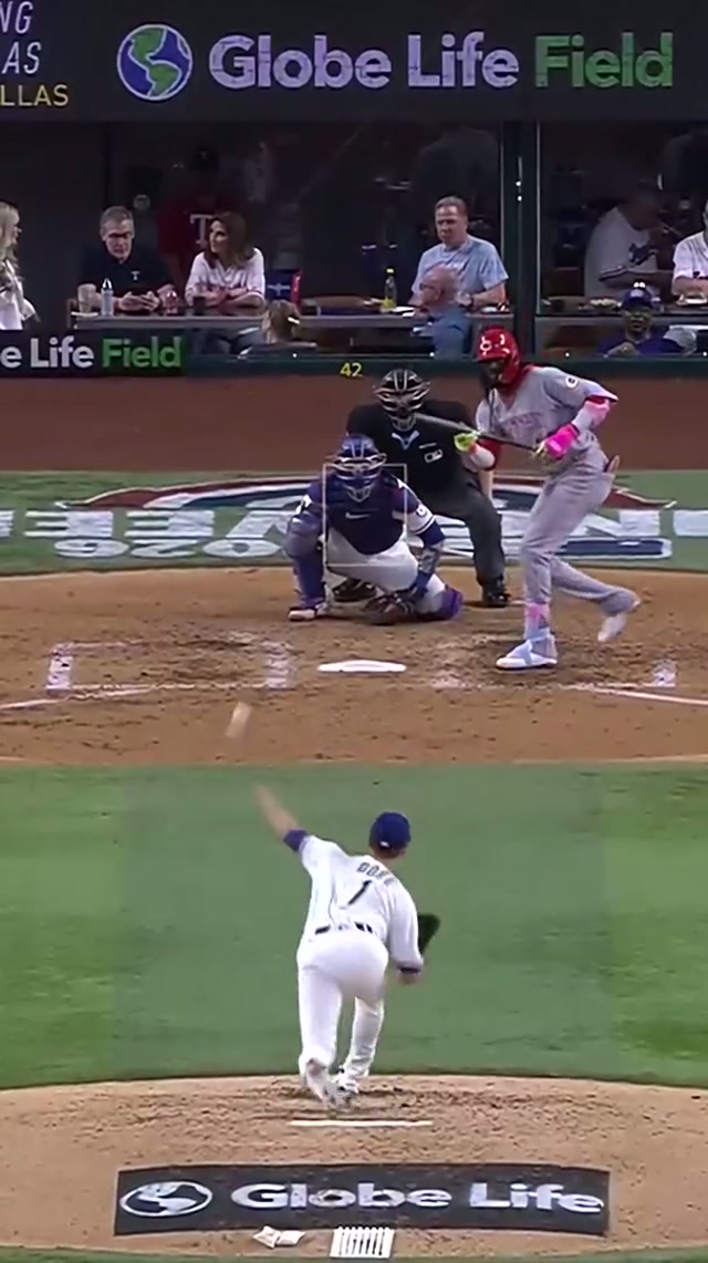 The classic ole 'fake a bunt then hit an absolute missile' | #mlb #ellydelacruz 